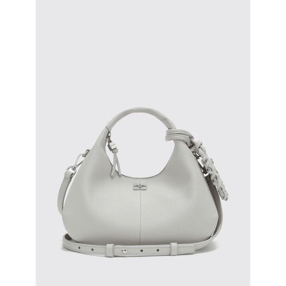Ganni Women Ganni Butterfly Logo Recycled Polyester Hobo Bag